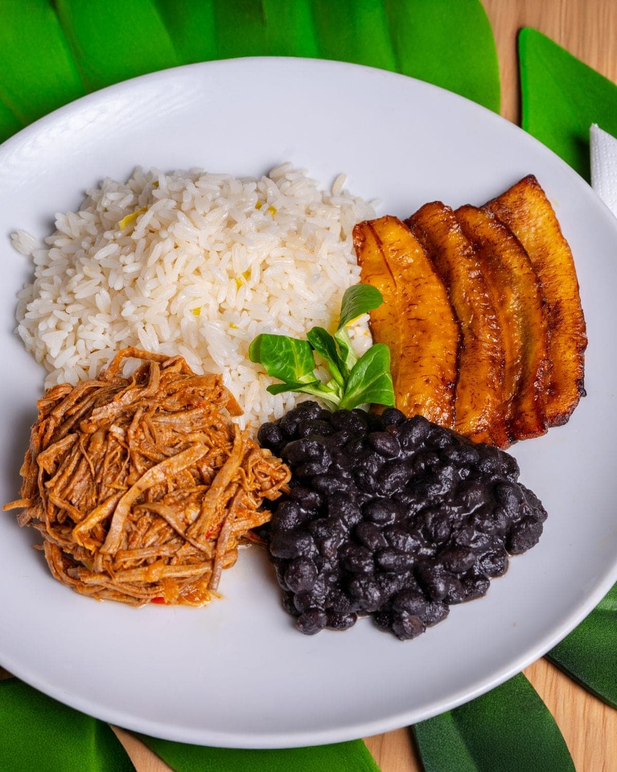 Ropa vieja con arroz blanco